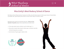 Tablet Screenshot of missemilysdance.com